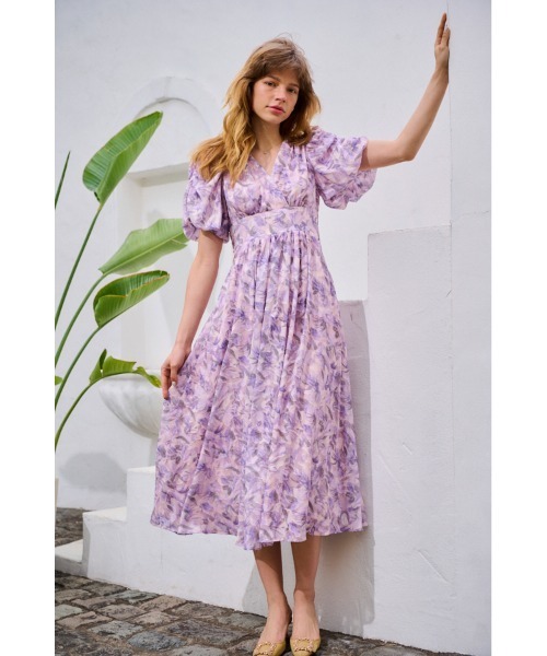Estella.K ワンピース Harper Dress カシュクールプリントドレス
