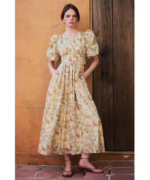 Estella.K ワンピース Harper Dress カシュクールプリントドレス