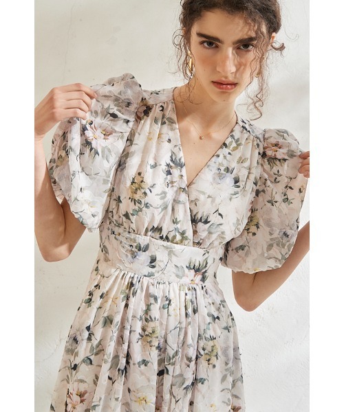 Estella.K ワンピース Harper Dress カシュクールプリントドレス