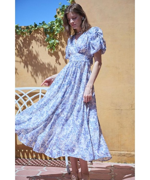 Estella.K ワンピース Harper Dress カシュクールプリントドレス