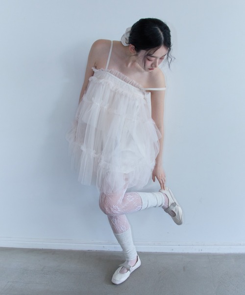 honey mi honey キャミソール HONEY MI HONEY（ハニーミーハニー） キャミソール tulle tiered tunic