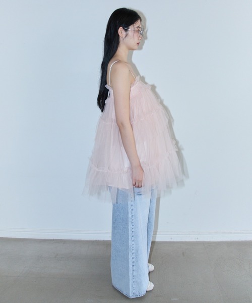 HONEY MI キャミソール tulle tiered tunic camisole : ZOZOTOWN