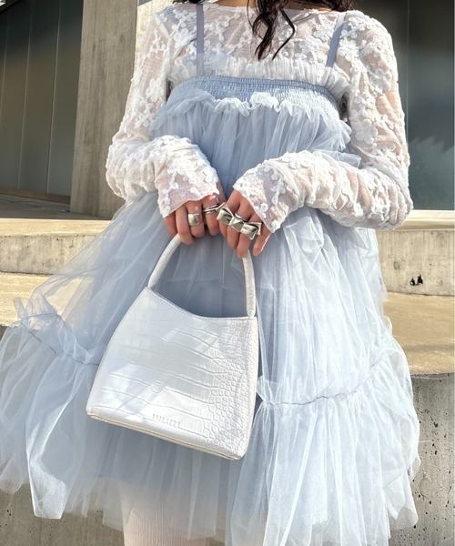 HONEY MI HONEY（ハニーミーハニー） キャミソール tulle tiered tunic