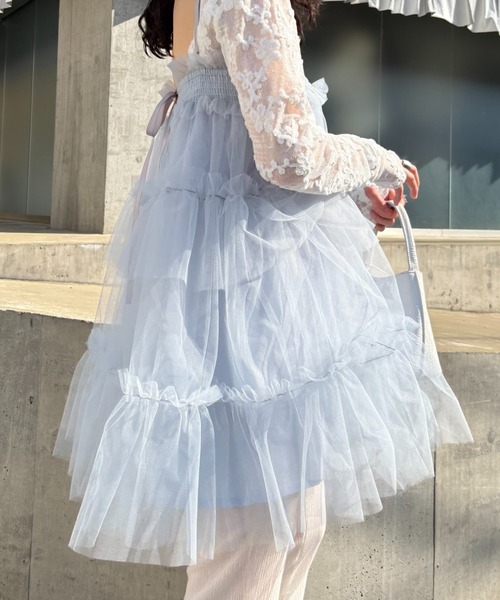 HONEY MI HONEY（ハニーミーハニー） キャミソール tulle tiered tunic