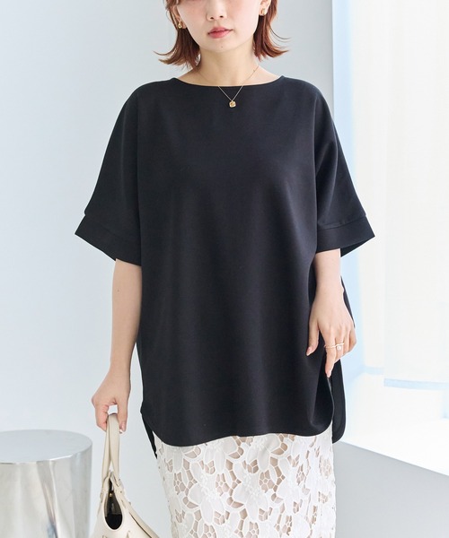 LAVEANGE（ラビアンジェ） tシャツ バックパールポンチプルオーバー
