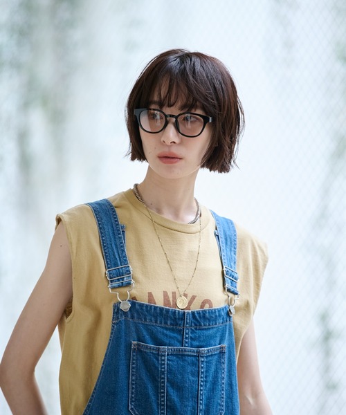 tシャツ 「Le Melange/ル・メランジュ」プリントノースリーブTシャツ/コラボ/ノースリーブ「WEB限定」 レディース