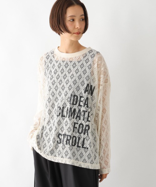 低価格 LEPSIM tシャツ 327294 レースメッシュロゴプルオーバー トップス