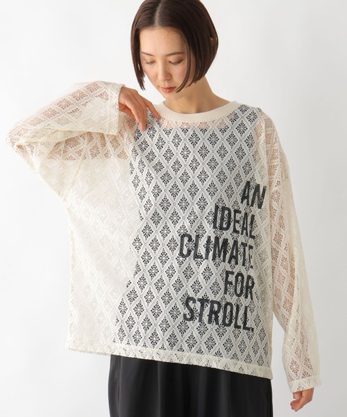 LEPSIM tシャツ レースメッシュロゴプルオーバー 327294