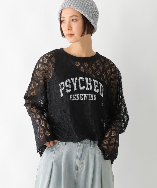 【メーカー公式ショップ】 LEPSIM tシャツ レースメッシュロゴプルオーバー 327294 トップス