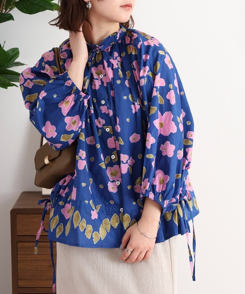 ブラウス シャツ kilki 花柄リボンブラウス レディース