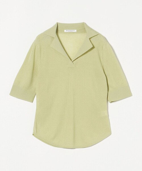 BEAUTY&YOUTH オープンカラー ショートスリーブニット BEAUTY＆YOUTH UNITED ARROWS ニット セーター オープンカラー