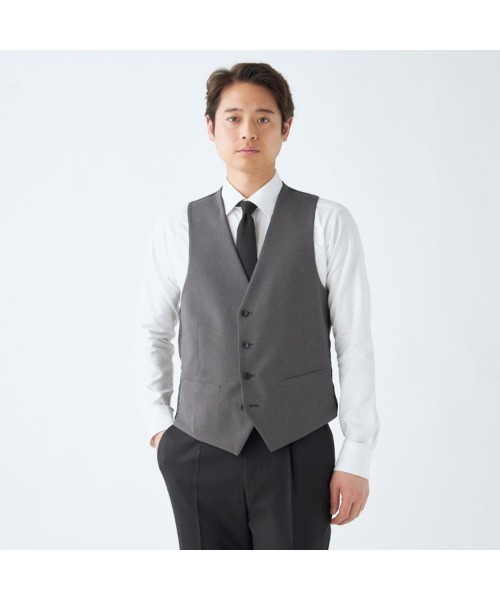 【未使用】SUIT SELECT スーツセレクト リバーシブル ベスト ビジネス、フォーマル兼用 リバーシブルジレ（スーツベスト