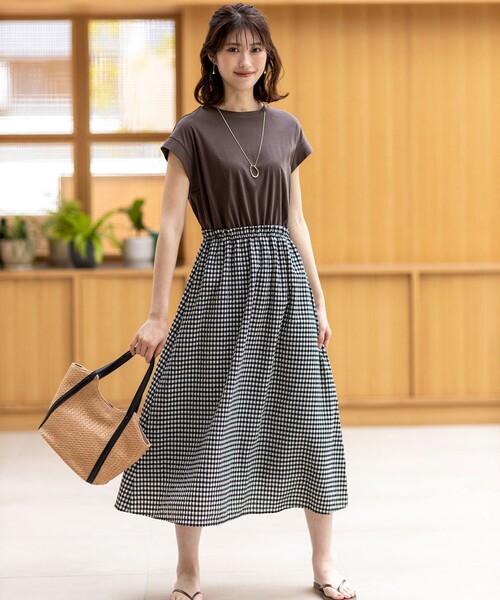 any SiS ワンピース チェックドッキング : ZOZOTOWN Yahoo!店