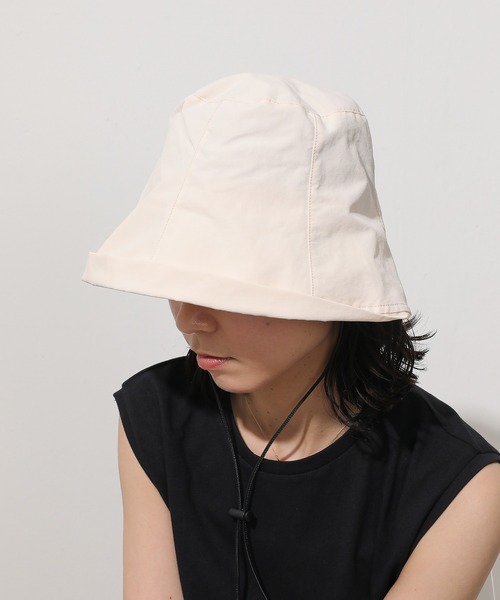 帽子 ハット UV 裏地メッシュ あご紐付き ワイドブリム バケット