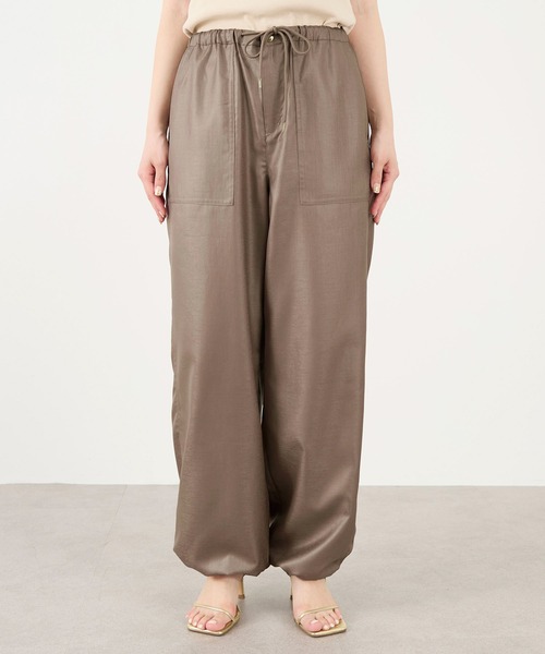 レディースパンツ PING APPAREL】全方向ストレッチ二重織テーパードパンツ