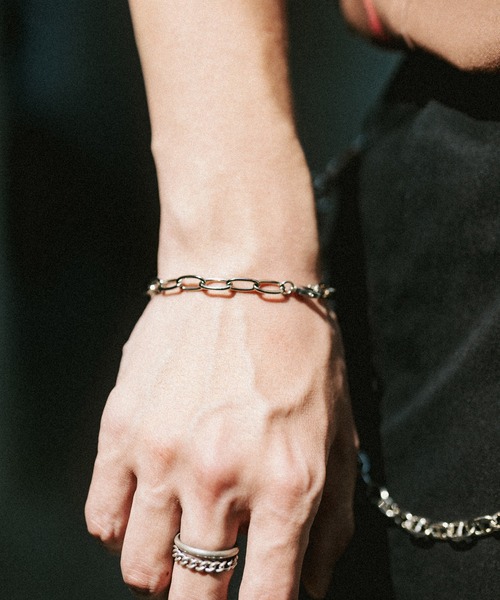the GazettE ブレスレット Sサイズ Subciety（サブサエティ） ブレスレット Square chain bracelet メンズ