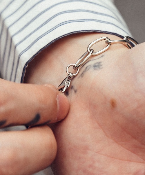 Subciety（サブサエティ） ブレスレット Square chain bracelet メンズ