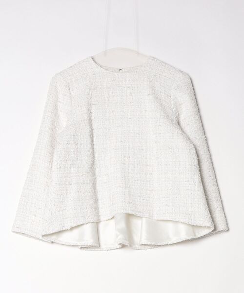 「Demi-Luxe BEAMS」 7分袖ブラウス 36 ベージュ レディース