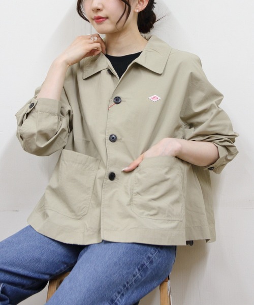 【美品】DANTON ロングジャケット 36 ネイビー Danton 「DANTON」 ジャケット 36 ベージュ レディース