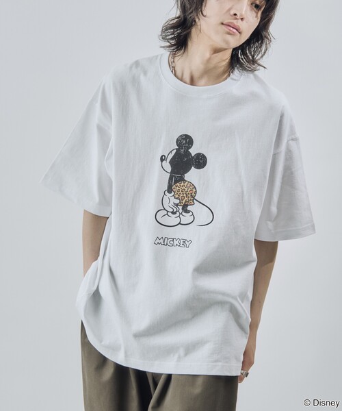 「Disney」 半袖Tシャツ SMALL ホワイト メンズ
