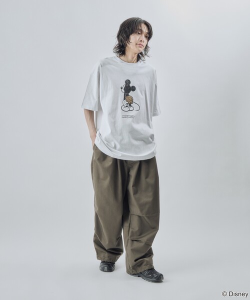 「Disney」 半袖Tシャツ SMALL ホワイト メンズ