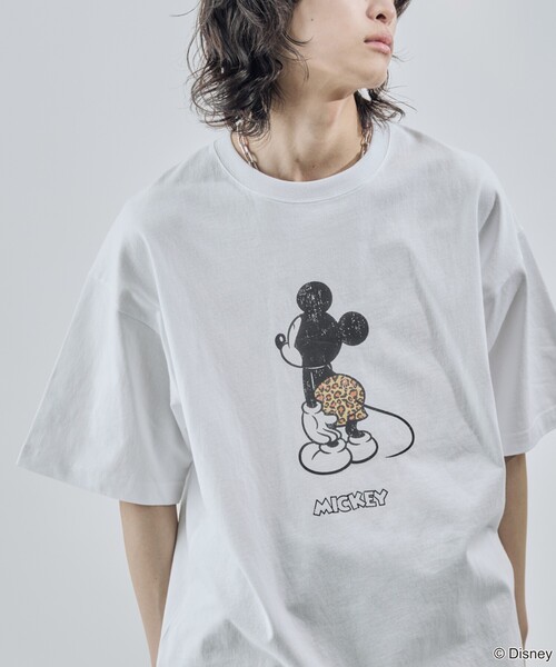 「Disney」 半袖Tシャツ SMALL ホワイト メンズ