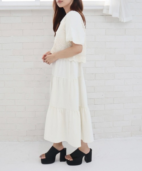 CECIL McBEE（セシルマクビー） ワンピース ラッセルバルーン袖