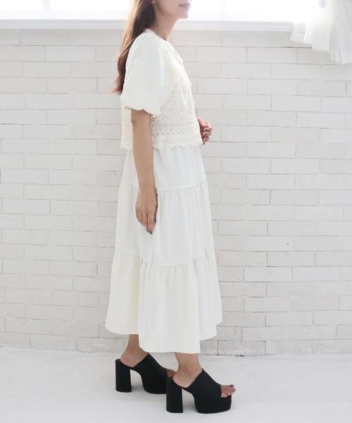 CECIL McBEE（セシルマクビー） ワンピース ラッセルバルーン袖