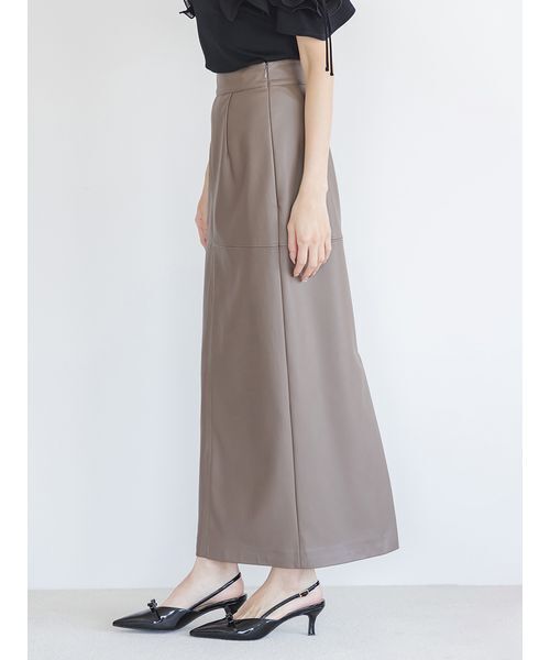 SNIDEL スカート ストレッチレザータイトスカート : ZOZOTOWN