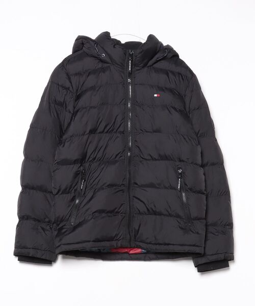 未使用品！トミーヒルフィガー　レザー　ダウンジャケット　ブラック　Sサイズ トミーヒルフィガー ダウンジャケット ブラック