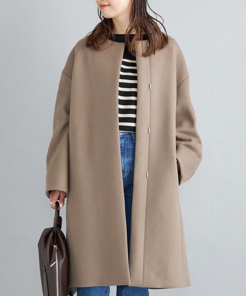 【1回着用のみ】 SHIPS ノーカラーコート 1回着用のみ】 SHIPS ノーカラーコート - メルカリ