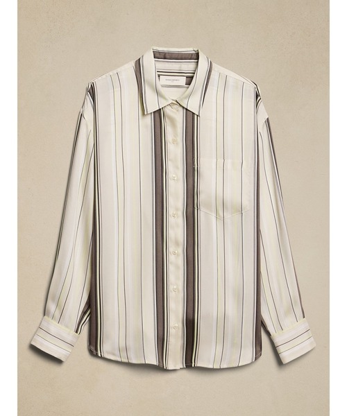 「BANANA REPUBLIC FACTORY STORE」 長袖シャツ S グリーン レディース