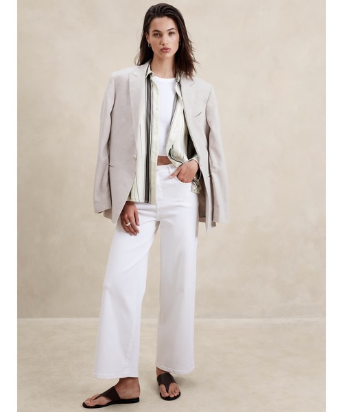 「BANANA REPUBLIC FACTORY STORE」 長袖シャツ S グリーン レディース