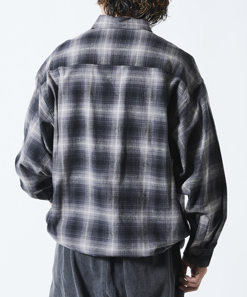 シャツ 限定展開 ワイドシルエット オンブレチェック スピンドル シャツ メンズ | FREAK'S STORE | 24