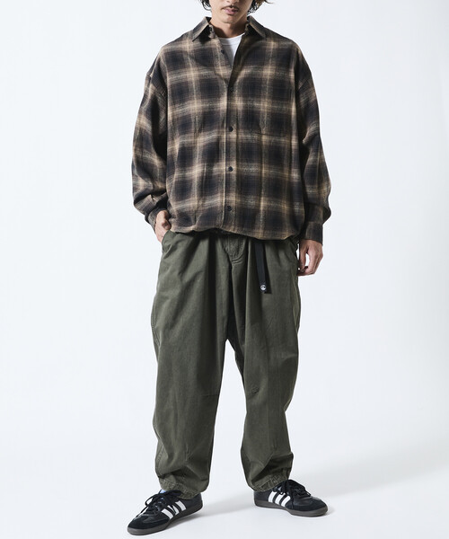 シャツ 限定展開 ワイドシルエット オンブレチェック スピンドル シャツ メンズ | FREAK'S STORE | 22