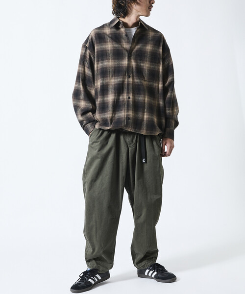 シャツ 限定展開 ワイドシルエット オンブレチェック スピンドル シャツ メンズ | FREAK'S STORE | 21