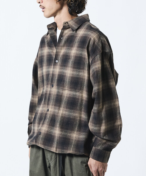 シャツ 限定展開 ワイドシルエット オンブレチェック スピンドル シャツ メンズ | FREAK'S STORE | 13