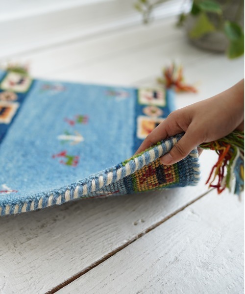 ラグ ラグマット DICTUM ディクトム ハンドノット 手織りギャッベ 60x90_12