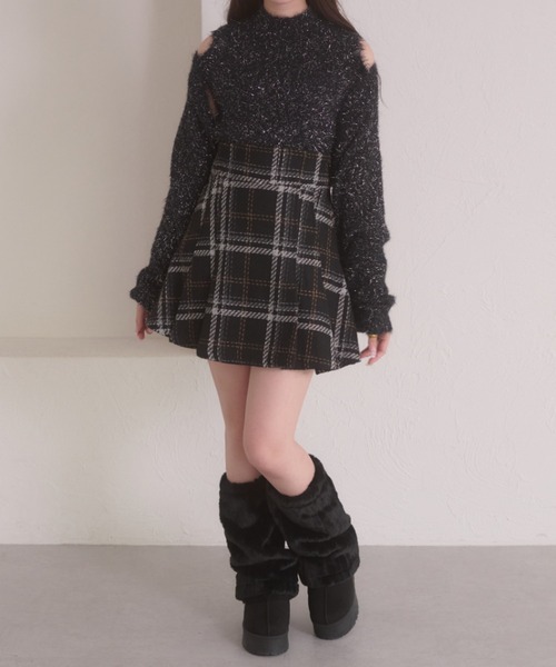Ambre Neige（アンブルネージュ） スカート plaid pattern flare mini
