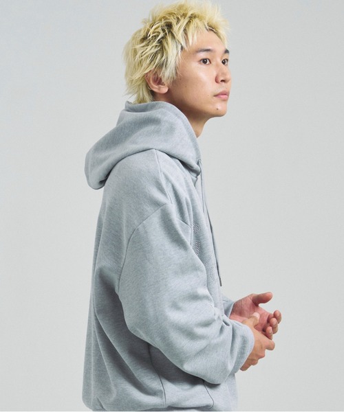 【美品・レア】STONE  DUST加工 フーディ L GALLIS ADDICTION（ガリスアディクション） パーカー GA STONE BIG
