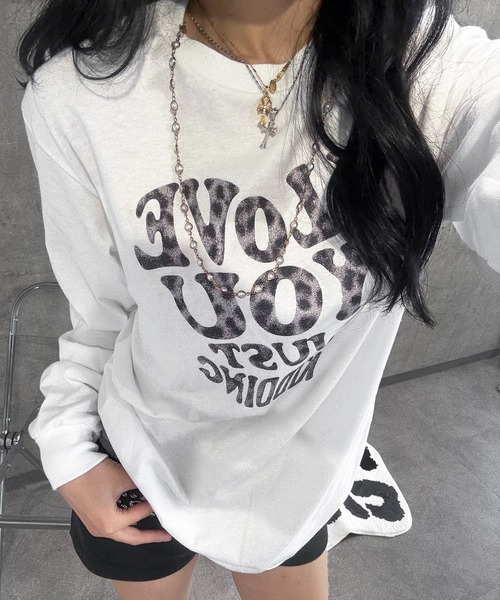 lilful tシャツ Y2Kデザイン アソートロンT 迷彩柄/レオパード柄 