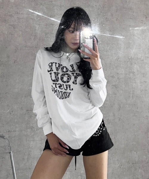SWAG IS MYLIFESTYLE レオパード Tシャツ Y2K lilful tシャツ Y2Kデザイン アソートロンT 迷彩柄/レオパード柄