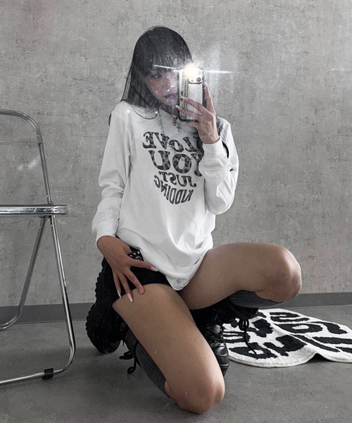 lilful tシャツ Y2Kデザイン アソートロンT 迷彩柄/レオパード柄