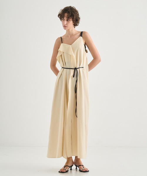 CITY TOKYO ワンピース Leather Belted Camisole Dress/レザー