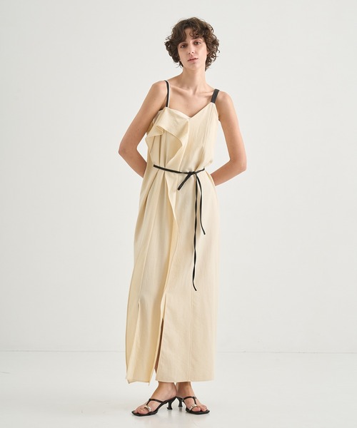 CITY TOKYO ワンピース Leather Belted Camisole Dress/レザー