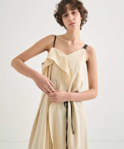 CITY TOKYO ワンピース Leather Belted Camisole Dress/レザー