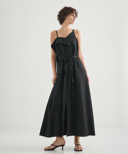 CITY TOKYO ワンピース Leather Belted Camisole Dress/レザー