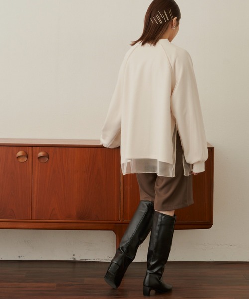 「VANNIE U」 スウェットカットソー FREE アイボリー レディース_画像3