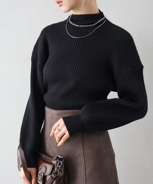 SpRay（スプレイ） ニット セーター ボリューム袖ボトルネックニット