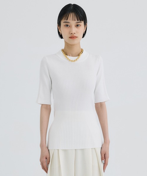 「WRAPINKNOT」 半袖ニット 000 ブルー レディース_画像3